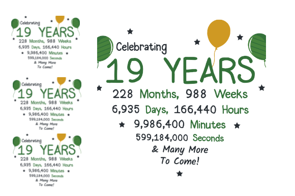 19TH BIRTHDAY SON DAUGHTER BROTHER Graphic Design for Crafts
