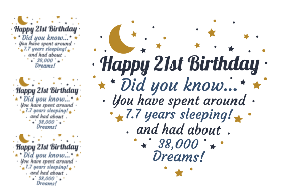 21ST BIRTHDAY CARD for POD Graphics in Crafts