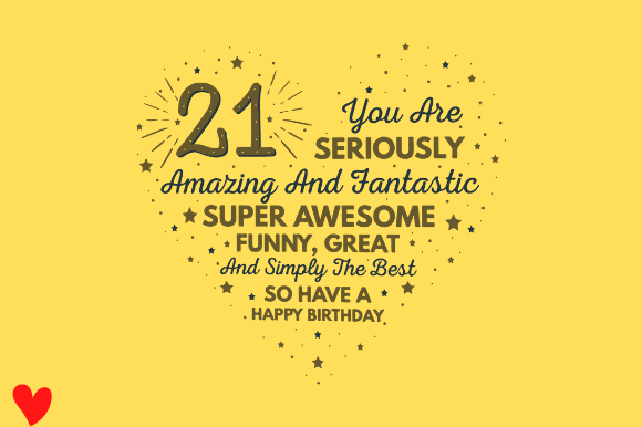 21ST CARD TWENTY ONE BIRTHDAY GIFT Graphic Design for Crafts