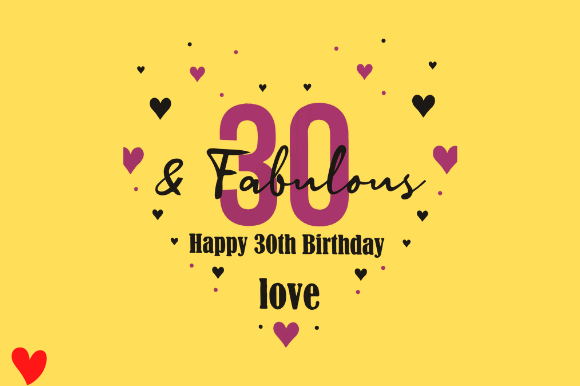 30 and FABULOUS GIFT Graphic Design for Crafts