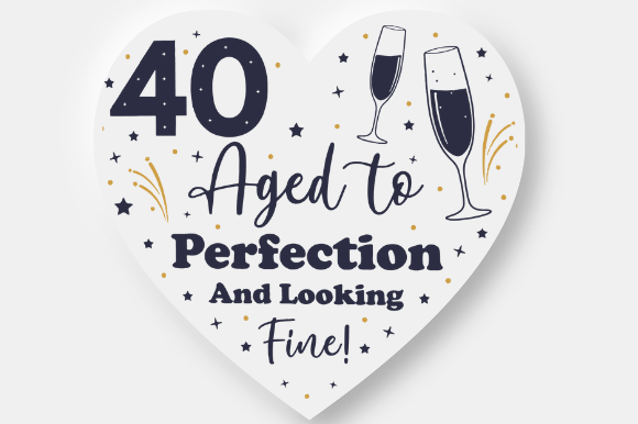 40TH BIRTHDAY CARD Graphic Design for Crafts and Graphics