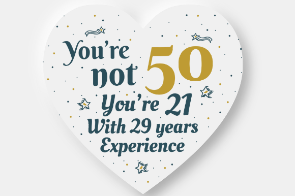 50TH BIRTHDAY GIFT Graphic Design for Crafts and Marketing