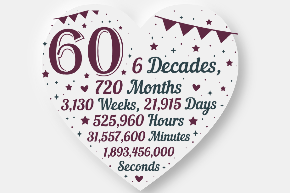 60TH BIRTHDAY CHRISTMAS Graphic Design for Crafts