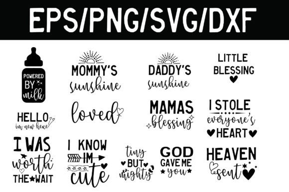 Baby Svg Bundle for Crafts and Graphics