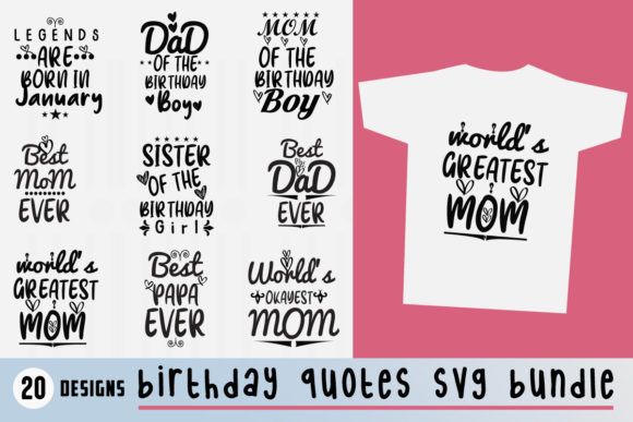 Birthday Bundle SVG for Crafts and Graphics