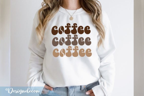 Coffee Quote Retro Wavy SVG for Crafts and Graphics