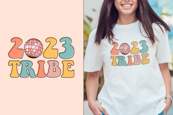 Happy New Year 2023 Retro SVG Design for Crafts and Graphics