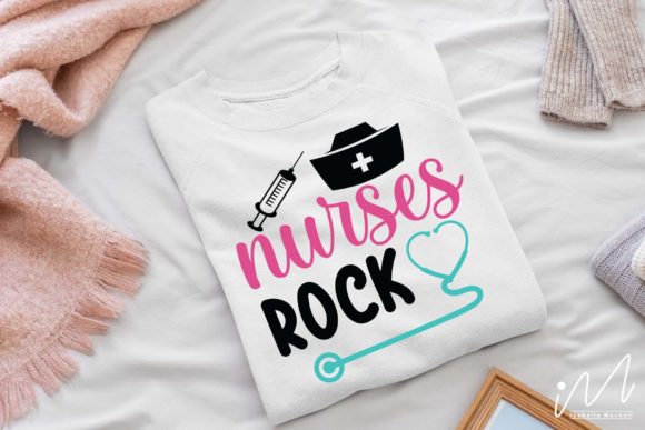 Nurses Rock Svg Graphic Design for Crafts and Marketing