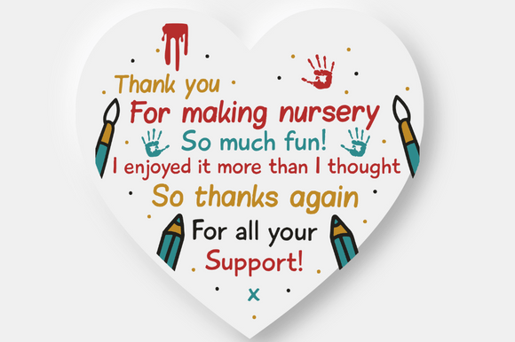 Teacher Leaving Present Graphic Design for Crafts and Marketing